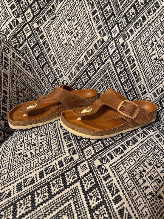 Birkenstock Shoes - Birkenstock Gizeh Big Buckle Sandal - Cognac